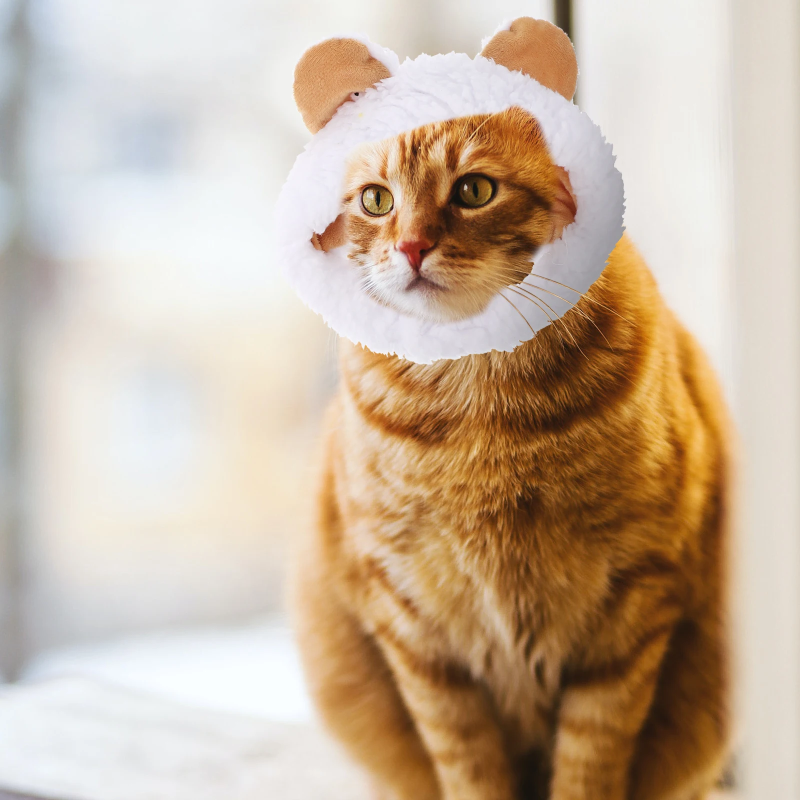 

2 Pcs Pet Decorative Hat Warm Clothing Polyester Cap for Cats Dogs Cartoon Shape Puppy Winter Thermal Outdoor Travel