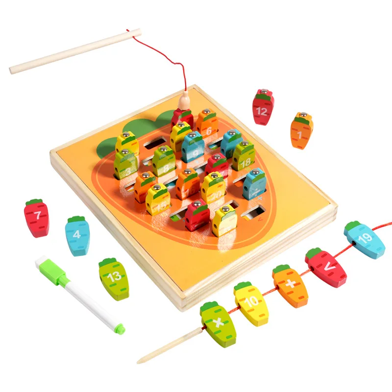 

Wooden Children Fishing Toys Montessori Number Alphabet Early Education Toys Kids Ability Training Game Toddler Early Learning