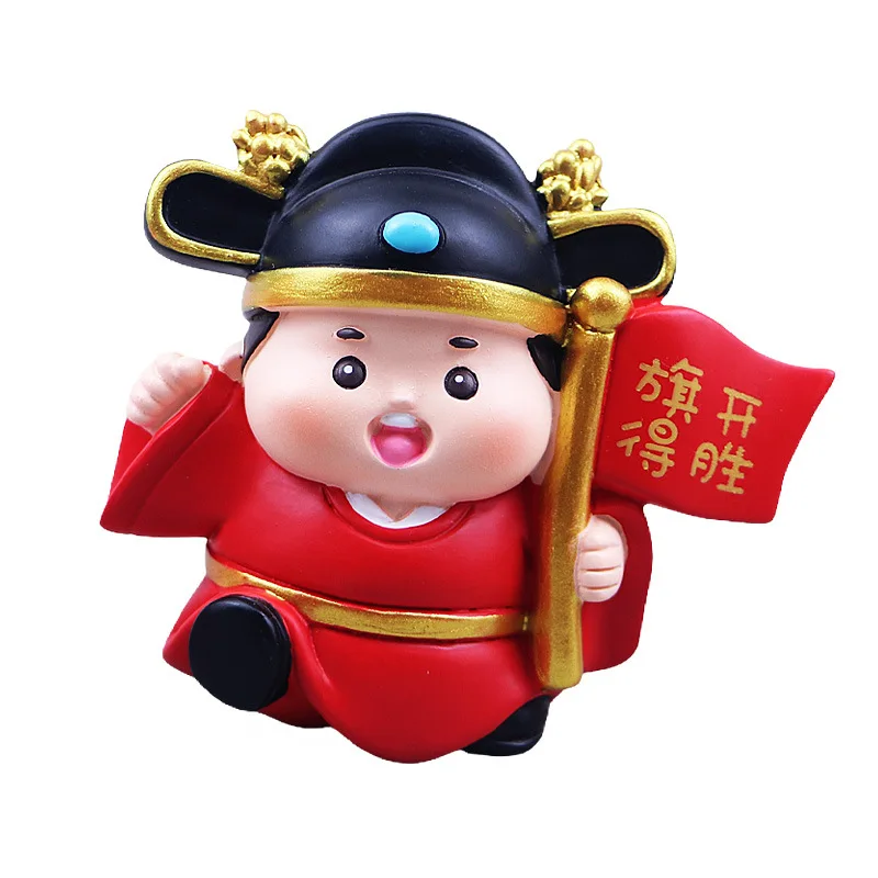 Chinese Style Scholar Figurine Resin Success Blessing Statue Desktop Ornament Exam Gift Office Home Decoration Lucky Mascot Prop