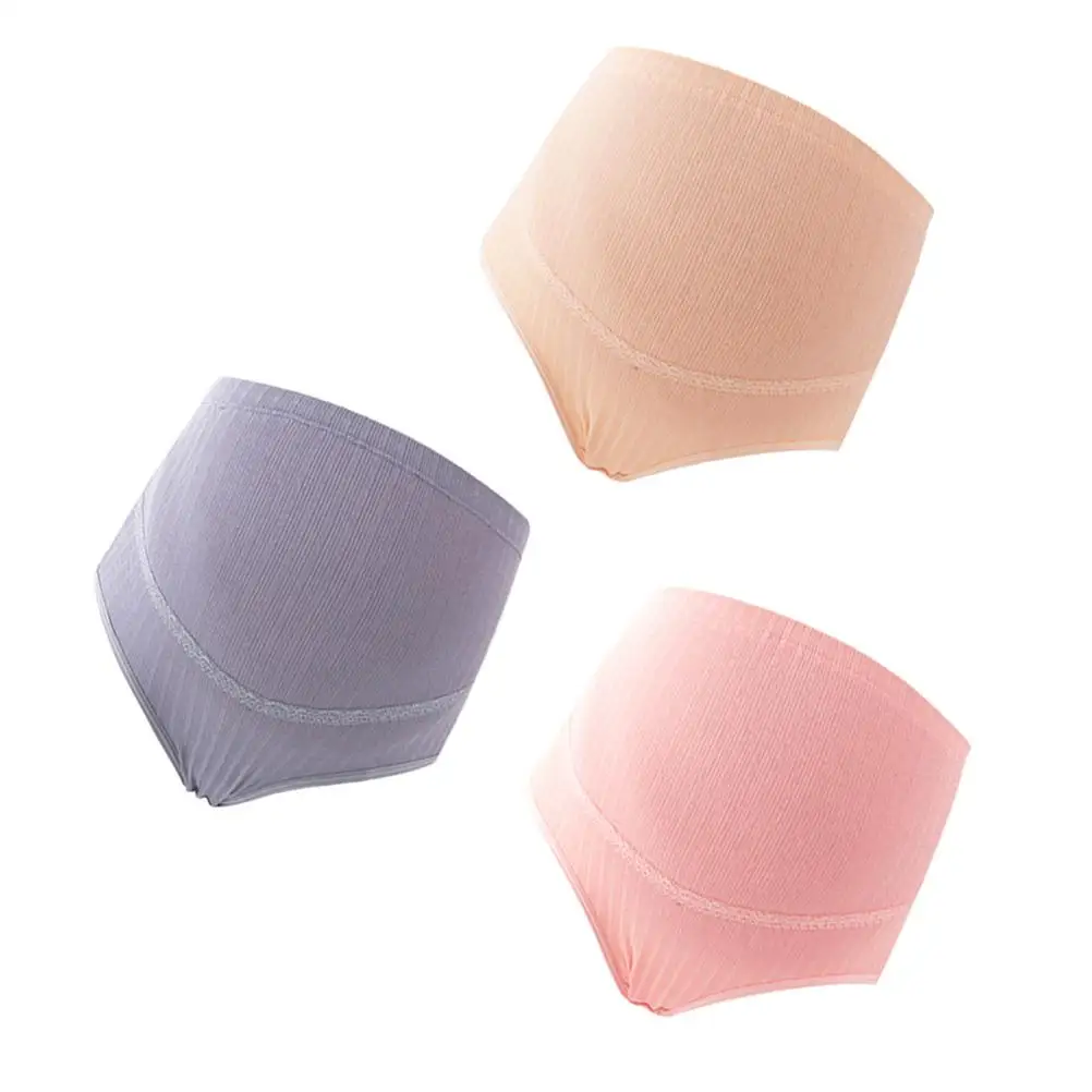 

3 Pcs High Waisted Maternity Underwear Cotton Pants Panties Summer Pregnancy Women Lingerie Comfortable Elastic Support