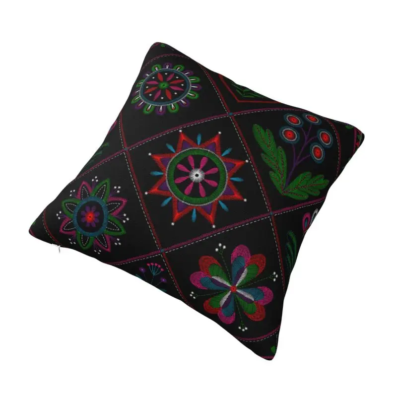 Custom Folk Embroidery Pattern Nordic Throw Pillow Cover Sofa Cushion