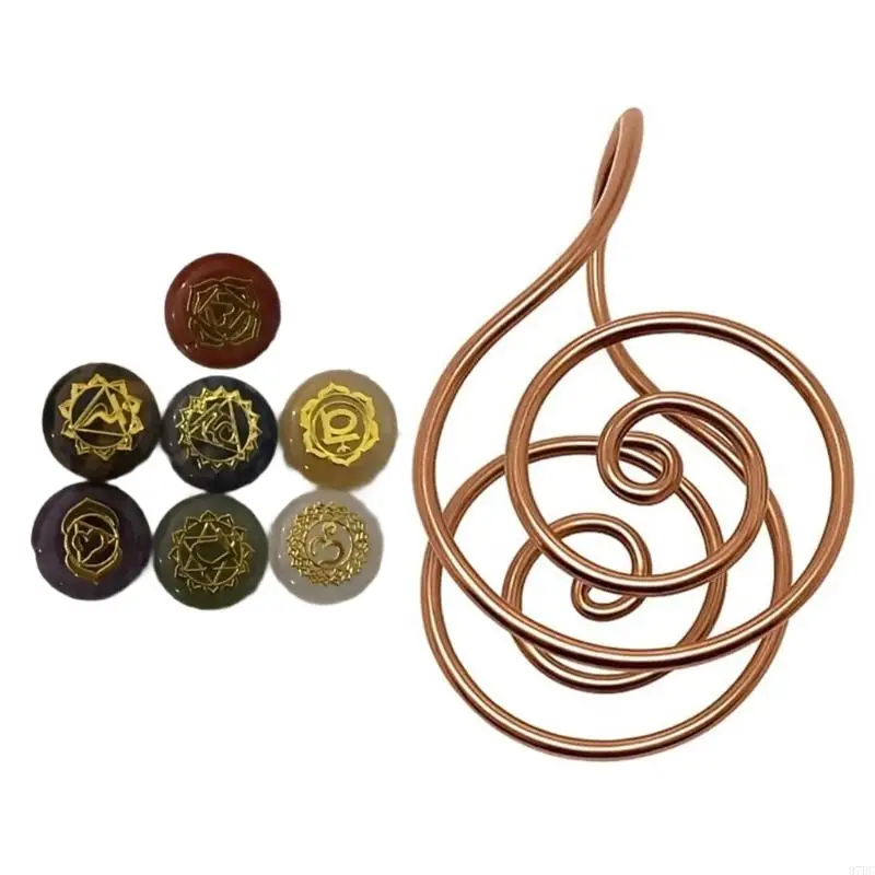 97BC Copper Wire Bracelet With Adjustable Spirals Design Unique Gift For Men Women