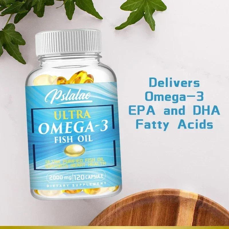 Omega 3 Ultra-Pure Fish Oil 2000 Mg - Supports Heart Health and Protects Eye Health