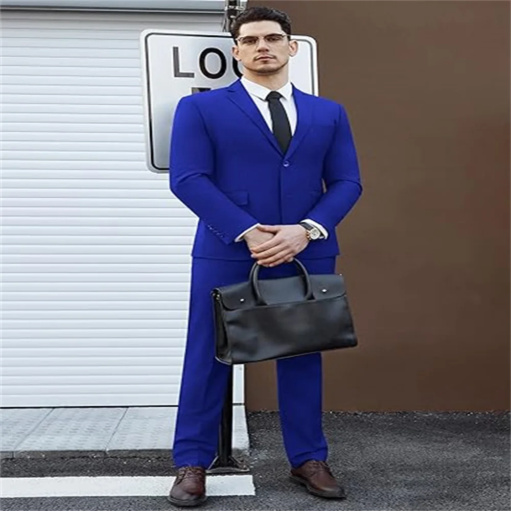 

Men's Suits Slim Fit 2 Piece 2 Button Blazer Wedding Prom Tuxedo Single Breasted Jacket Pants Set