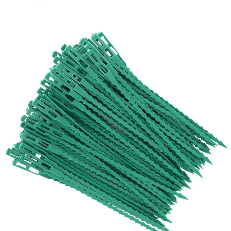 50/100Pcs Reusable Garden Cable Ties Plant Support Shrubs Fastener Tree Locking Nylon Adjustable Plastic Cable Ties Tools