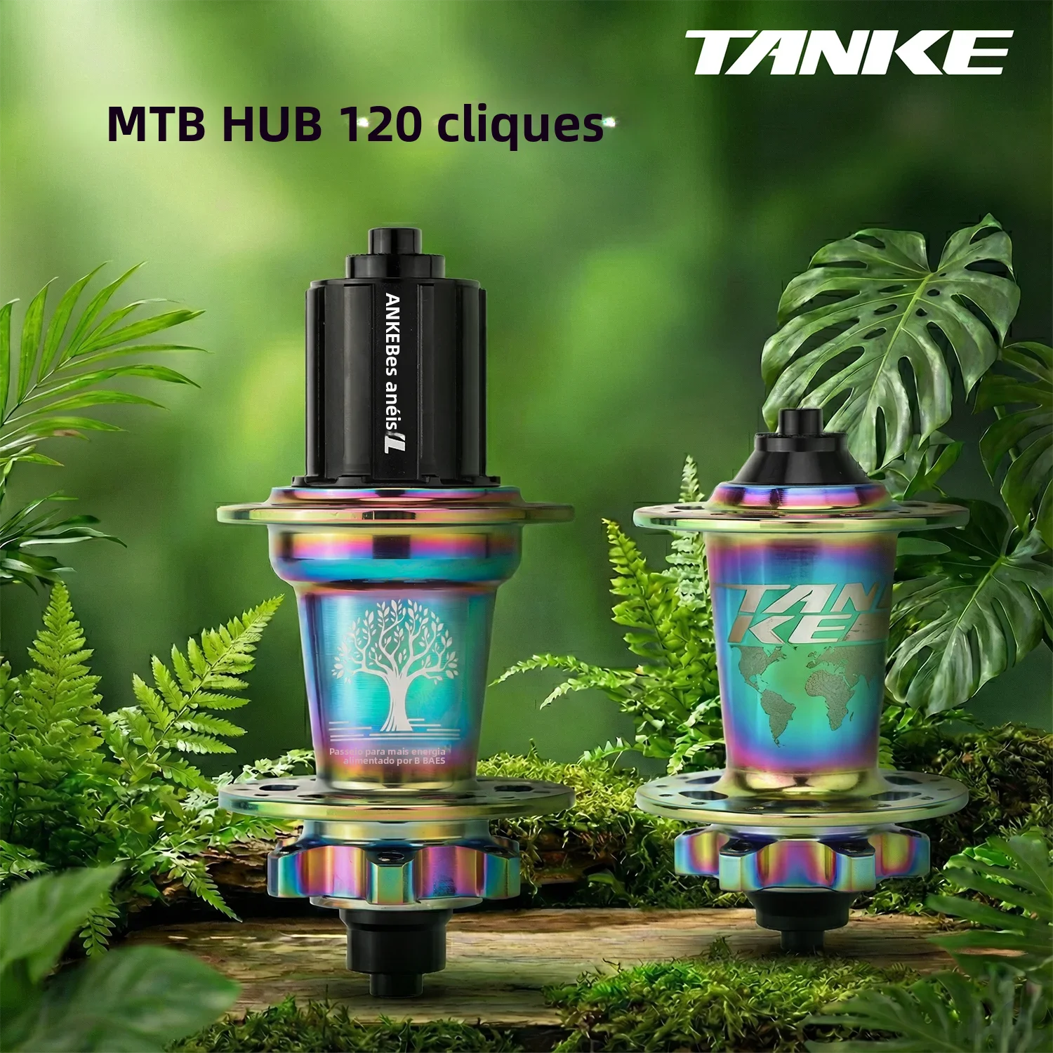 Cubo de Freio a Disco TANKE MTB 120 Click Hub com 6 Rolamentos, Dianteiro e Traseiro, 28 32 36 Furos, QR, para Bicicleta, Mass Thunder, Cubo Silencioso com 6 Engrenagens TH390