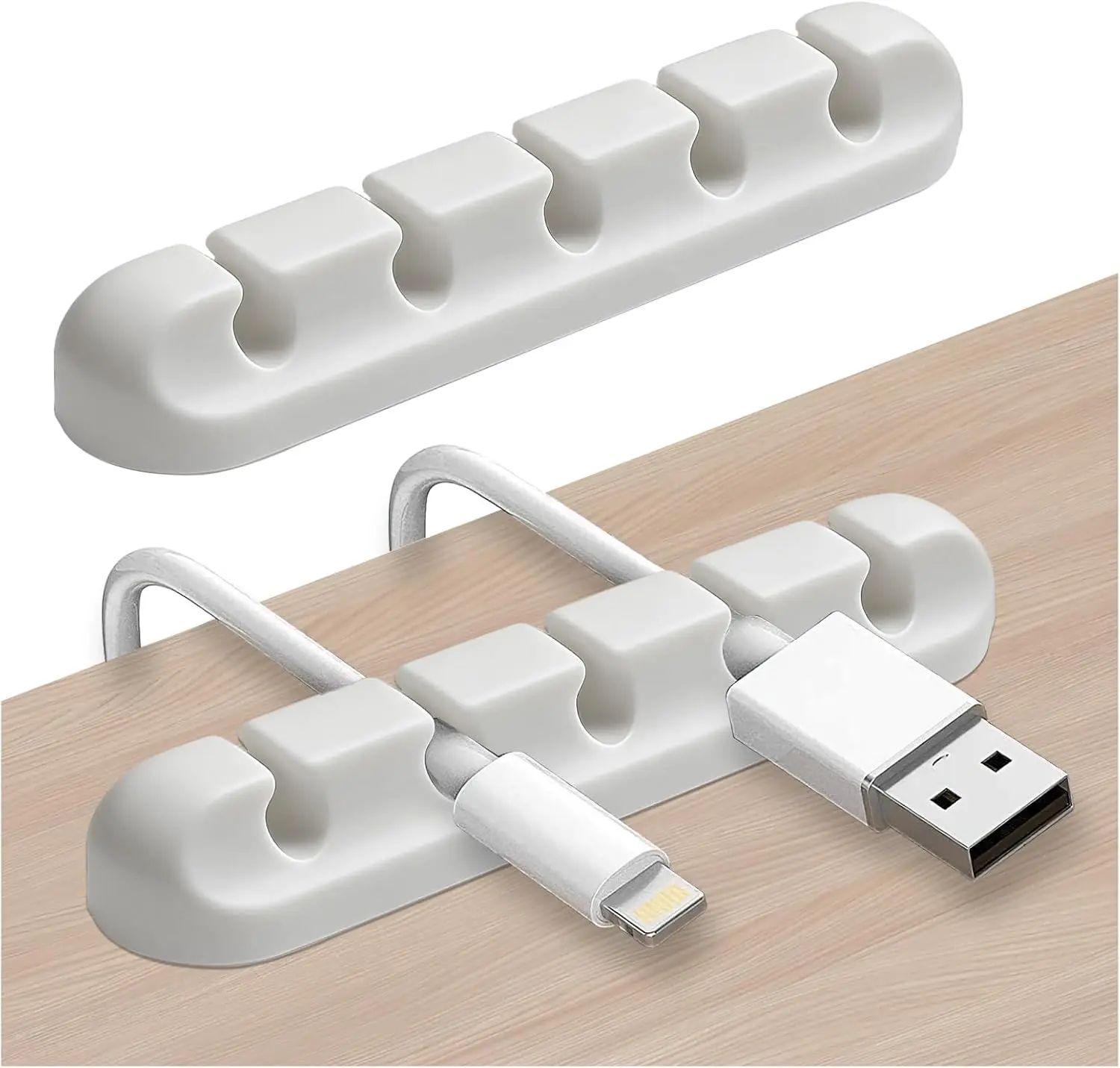 Cable Cord Wire Organizer Silicone USB Cable Winder Management Clips Self Adhesive for Mouse Keyboard Headset For iPhone