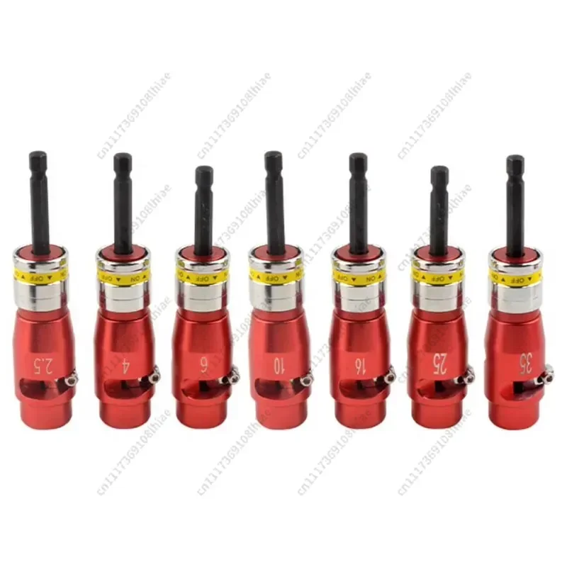 7-piece wire stripper set, adjustable stripping length 10-33mm, suitable for BV cables 2.5-35mm²