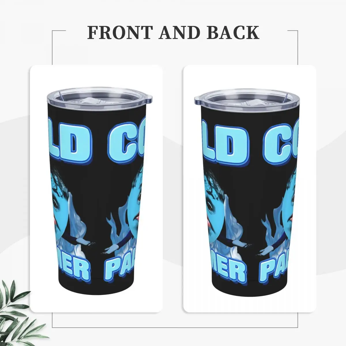 Cold Palmer Funny Meme Insulated Tumbler with Straws Lid Football Vacuum Coffee Mugs Double Wall Thermos Bottle Cup 20oz