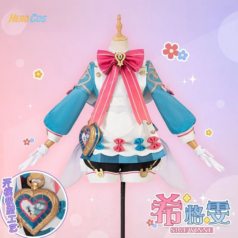 

Genshin Impact Косплей Sigewinne Костюм Хэллоуин Карнавал Милое женское платье Аксессуары Реквизит Униформа Комплект HERO Cos