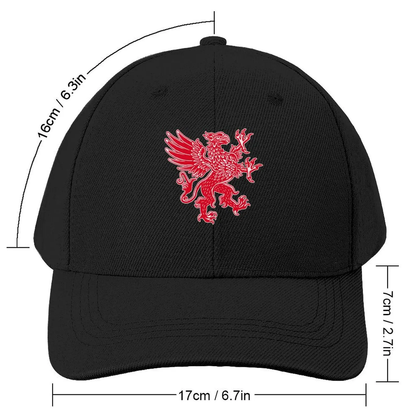 Griffin - Red and White Baseball Cap fashionable Horse Hat Big Size Hat For Women 2024 Men's