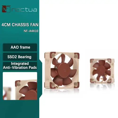 Noctua NF-A4x10 PWM 3pin/4pin 12V/5V ventilador con cubierta 40x40x10mm ventilador delgado PWM Control de temperatura inteligente ventilador Ultra pequeño