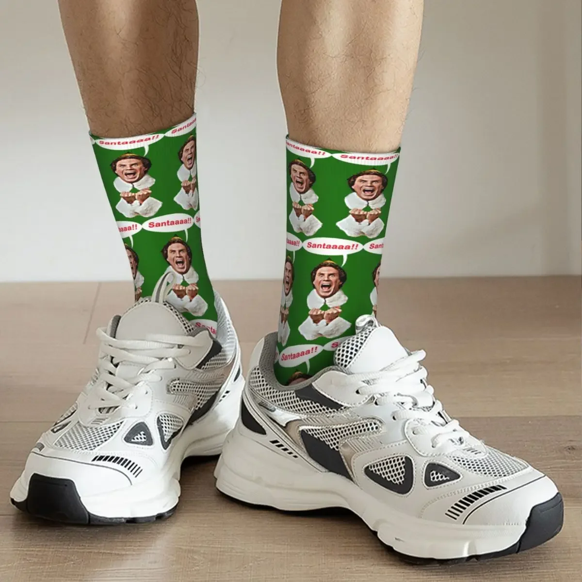 Chaussettes santaaa Harajuku pour hommes et femmes, bas de haute qualité, chaussettes longues toutes saisons, accessoires pour cadeaux