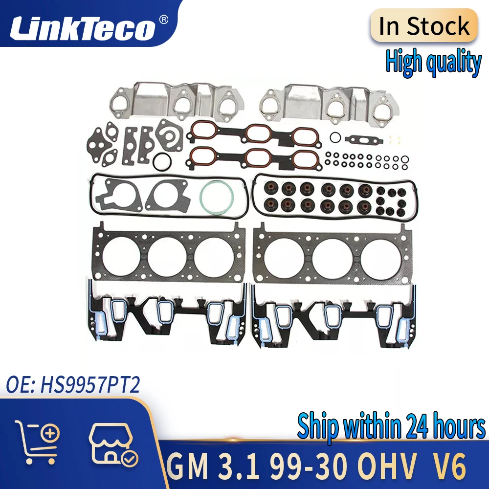 

Engine Parts Full Gasket Set Kit 3.1 L GAS OHV 95-99 For GM BUICK REGAL SKYLARK CHEVROLET MALIBU OLDSMOBILE ACHIEVA PONTIAC