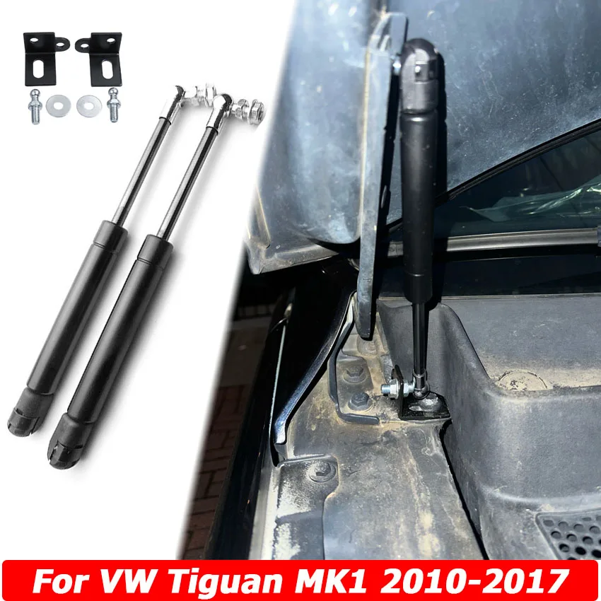 2PCS Front Hood Gas Strut Bars Engine Bonnet Shock Lift Support Rod Refit For Volkswagen VW Tiguan MK1 2010-2017 Car Accessories