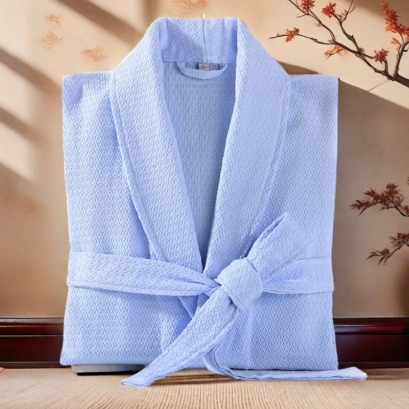 2024 Men's Summer Pajamas Japanese Kimono Robe Pure Cotton Strip print Bathrobe Men's Home Clothing Autumn Sleepcoat Homewear