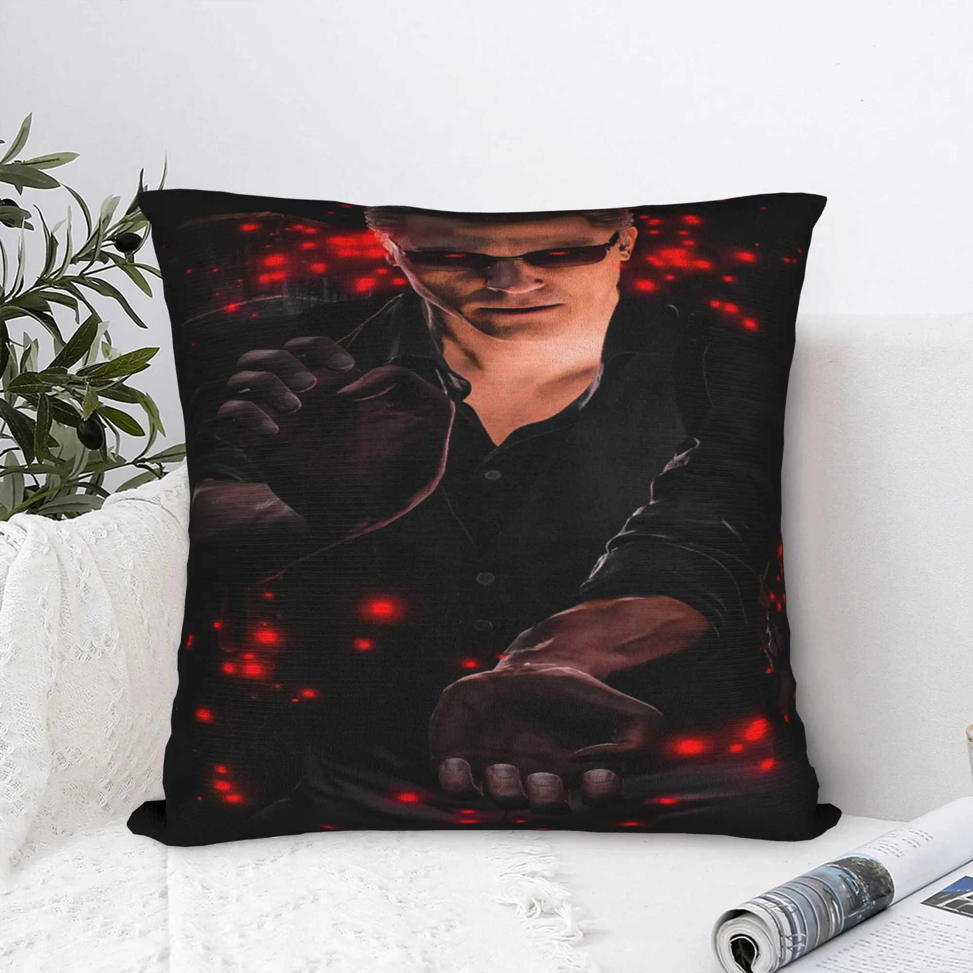 

Albert Wesker Pillowcase Merch Printed Cushion Cover Throw Pillow Cover Home Decor Zipper Multiple Sizes