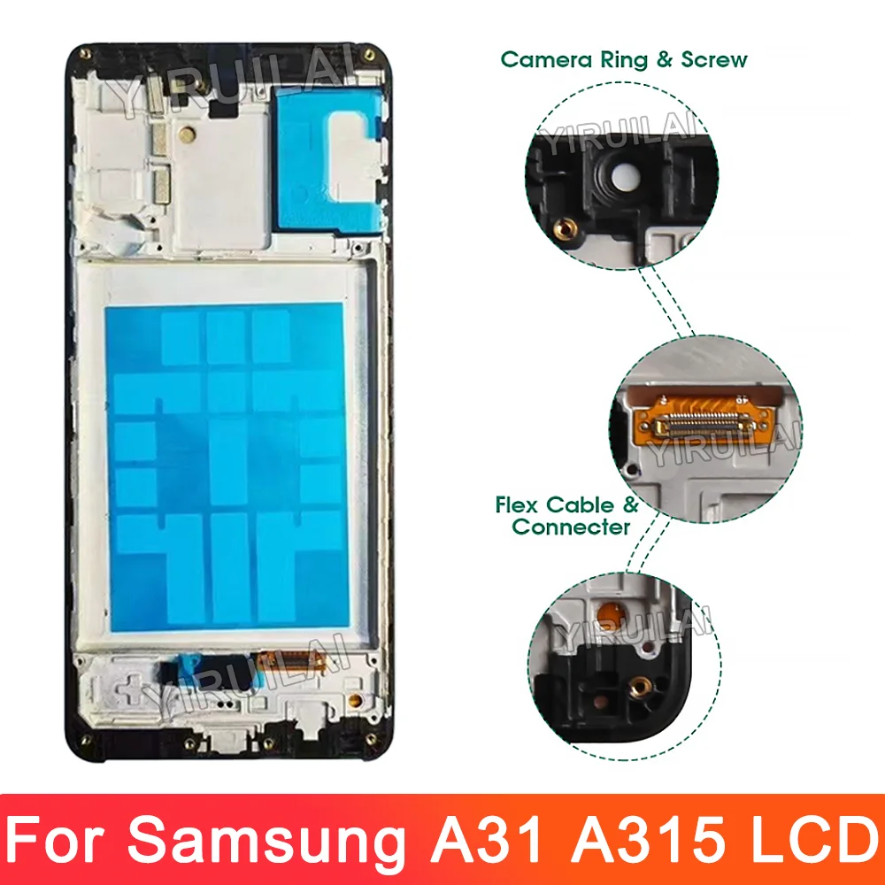 삼성 갤럭시 A31 LCD 디스플레이 터치 스크린 디지타이저 어셈블리에 대한 TFT 테스트 삼성 A31 A315 LCD 화면 디스플레이에 대한 프레임