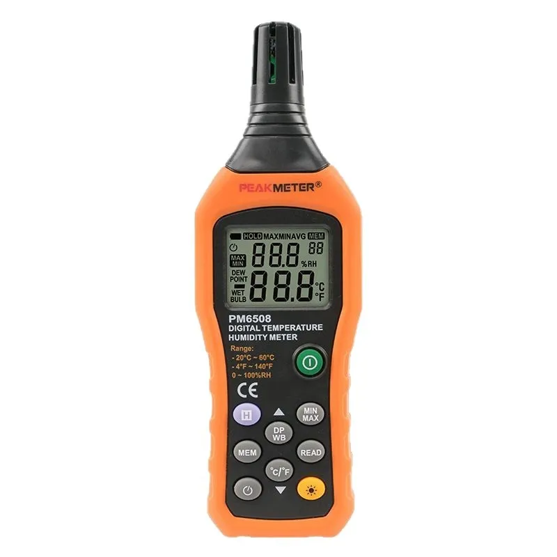 AOLIVIYA Handheld Digital Temperature Humidity Meter PM6508 For Industrial Home Environment Monitoring Specialty Tools