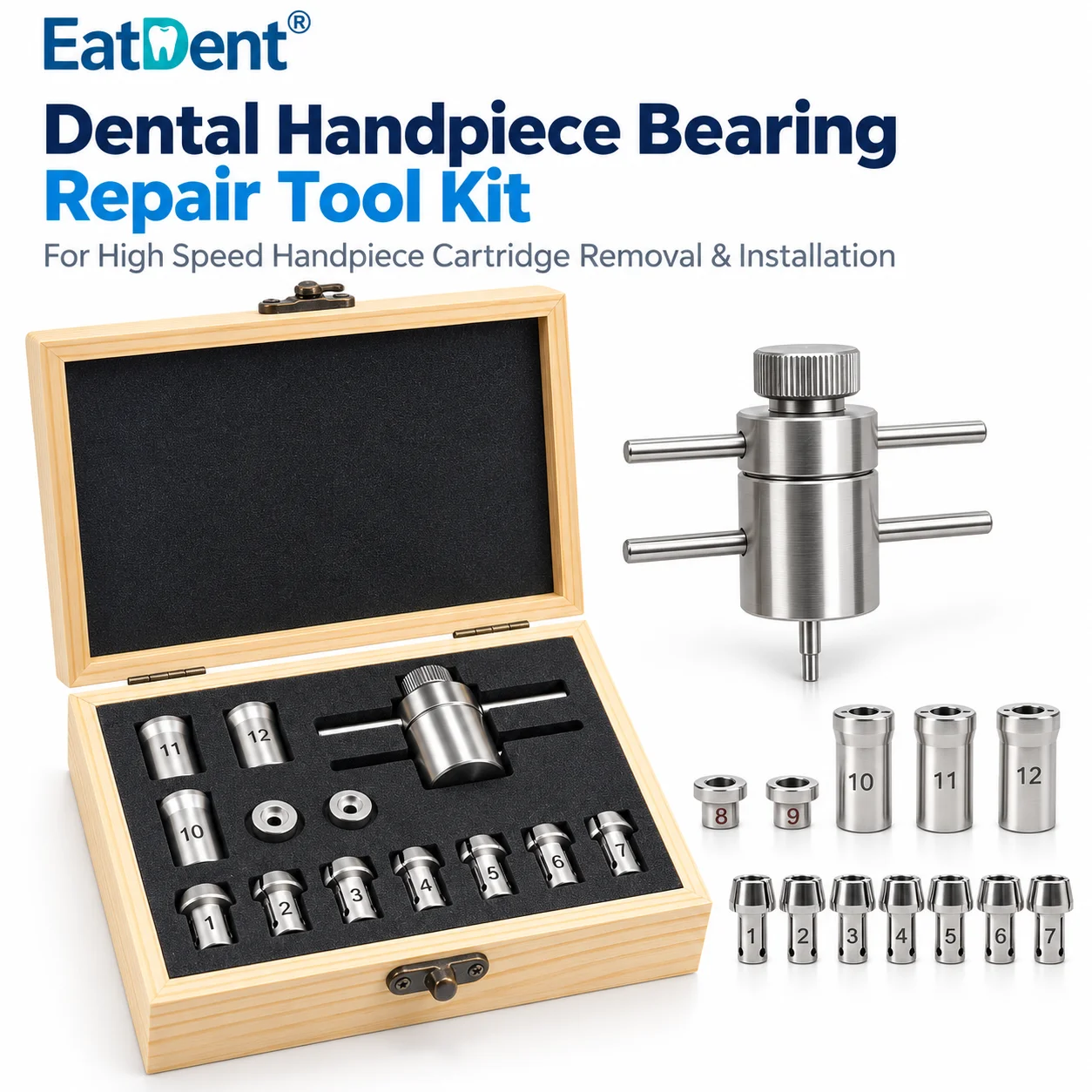 1Set High Speed Dental Handpieces Repair Tools Kit Bearings Cartridge Turbine Maintenance Tool Set Dentistry Equipment