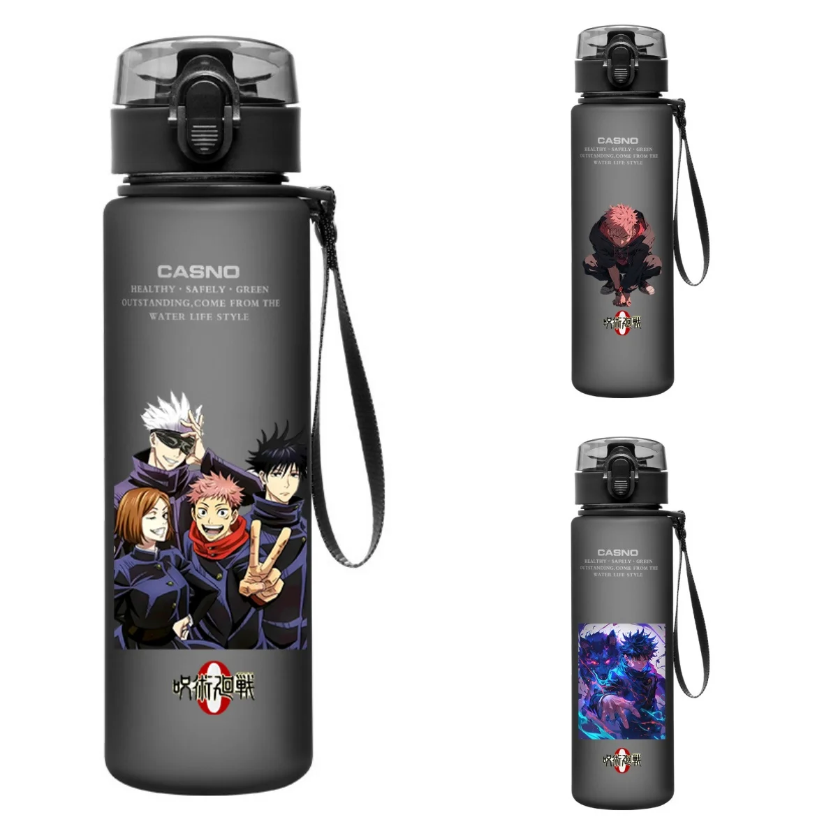 Jujutsu Kaisen Large Capacity Satoru Gojo Itadori Yuji  Anime 560ML Water Cup Portable Plastic Outdoor Water Bottle for Fan Gift