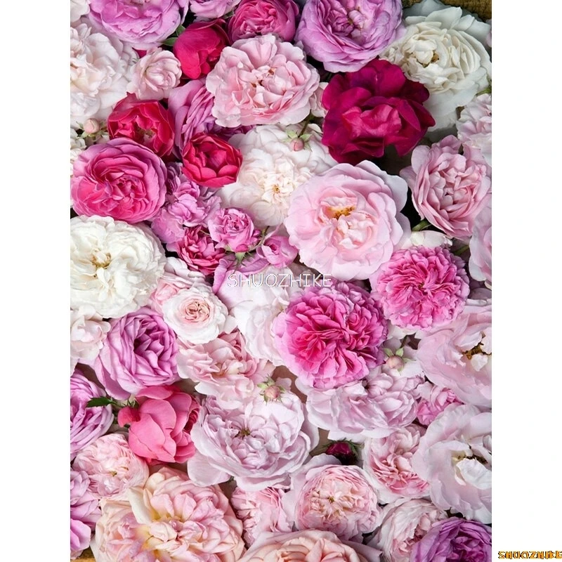 SHUOZHIKE Thin Cloth Valentine Day Photography Backdrops Prop Love Heart Rose Wooden Floor Photo Studio Background  211215-03