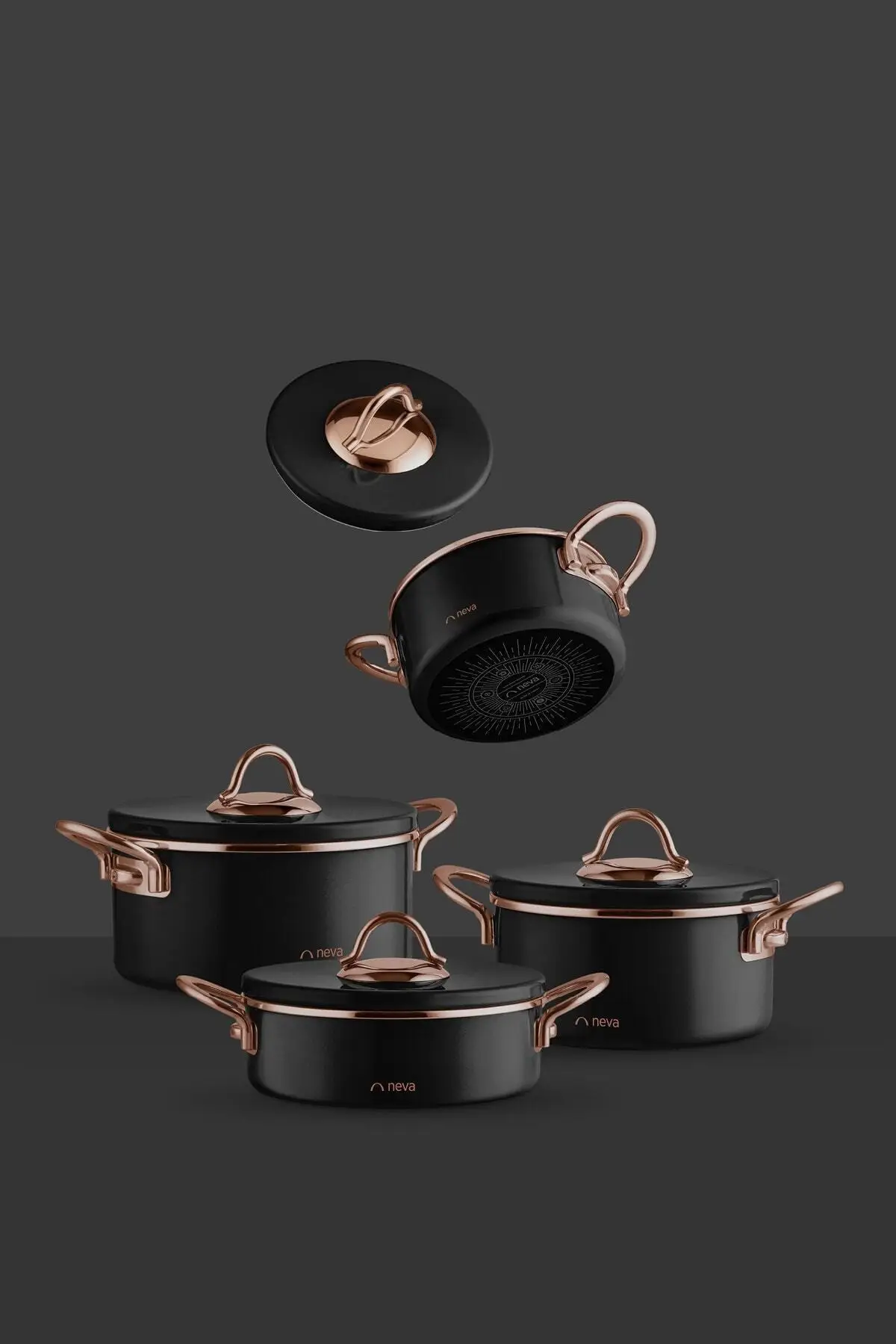 Sweet Premium Dark Graye Pots Set