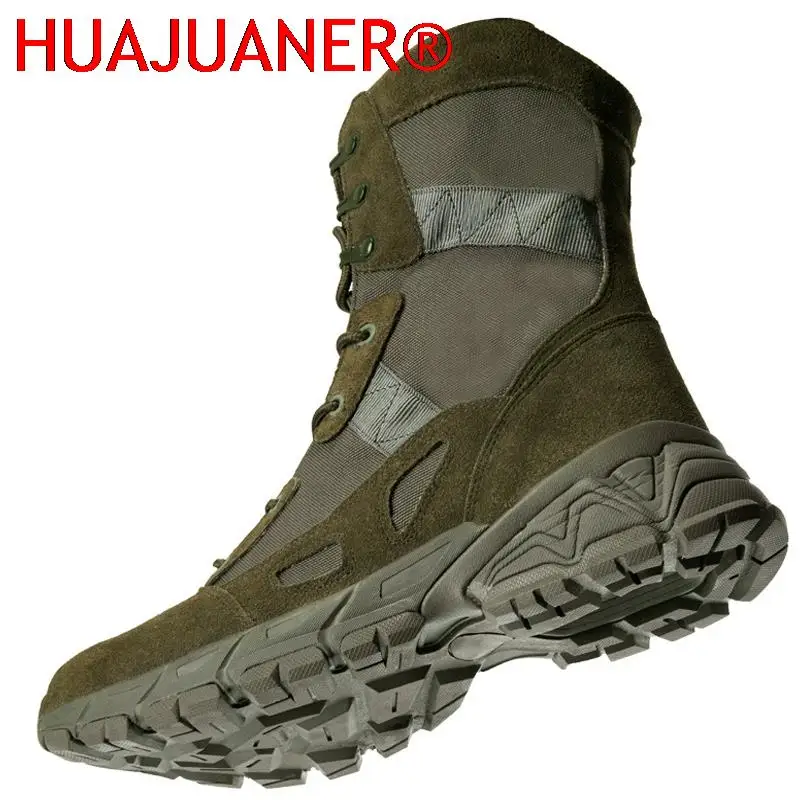 Boots Men\'s Tactical Boots High-top Outdoor Combat Boots Men Desert Boots Outdoor Hiking Shoes High Quality Male Shoes