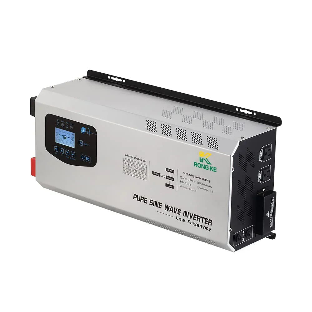 

6000W Peak 18000W Pure sine Wave Inverter, 24VDC to 120V 240V Split Phase Output, with ac Battery Charger