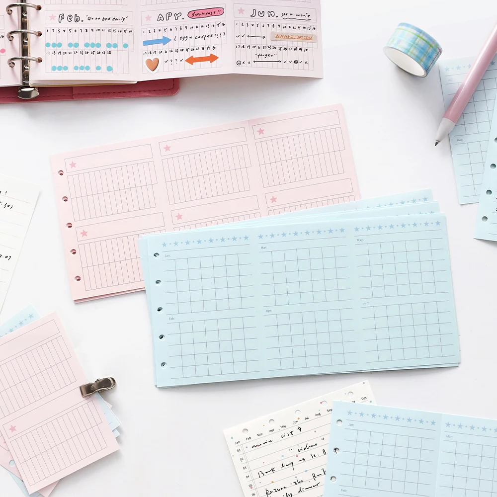 40PCS Memo series loose leaf replacement M5 inner page Korean ins hand account storage accessories inner page view 5