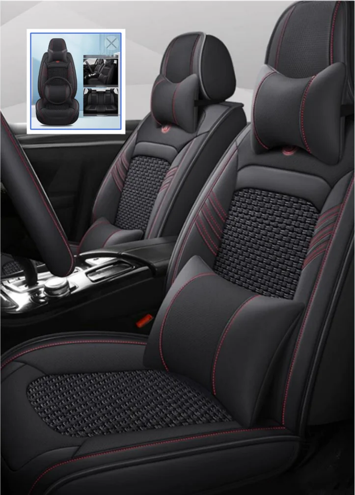 

Front and Back car seat covers + Steering wheel cover for Lexus RX 270 350 450h 2015-2009 breathable seat cushion seat case