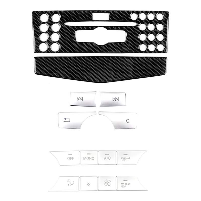 

5PC Air Vent Outlet Fits For M-Benz C Class W204 07-10 & 1Set Central Control Navigation Panel Cd Panel Decorative Cover