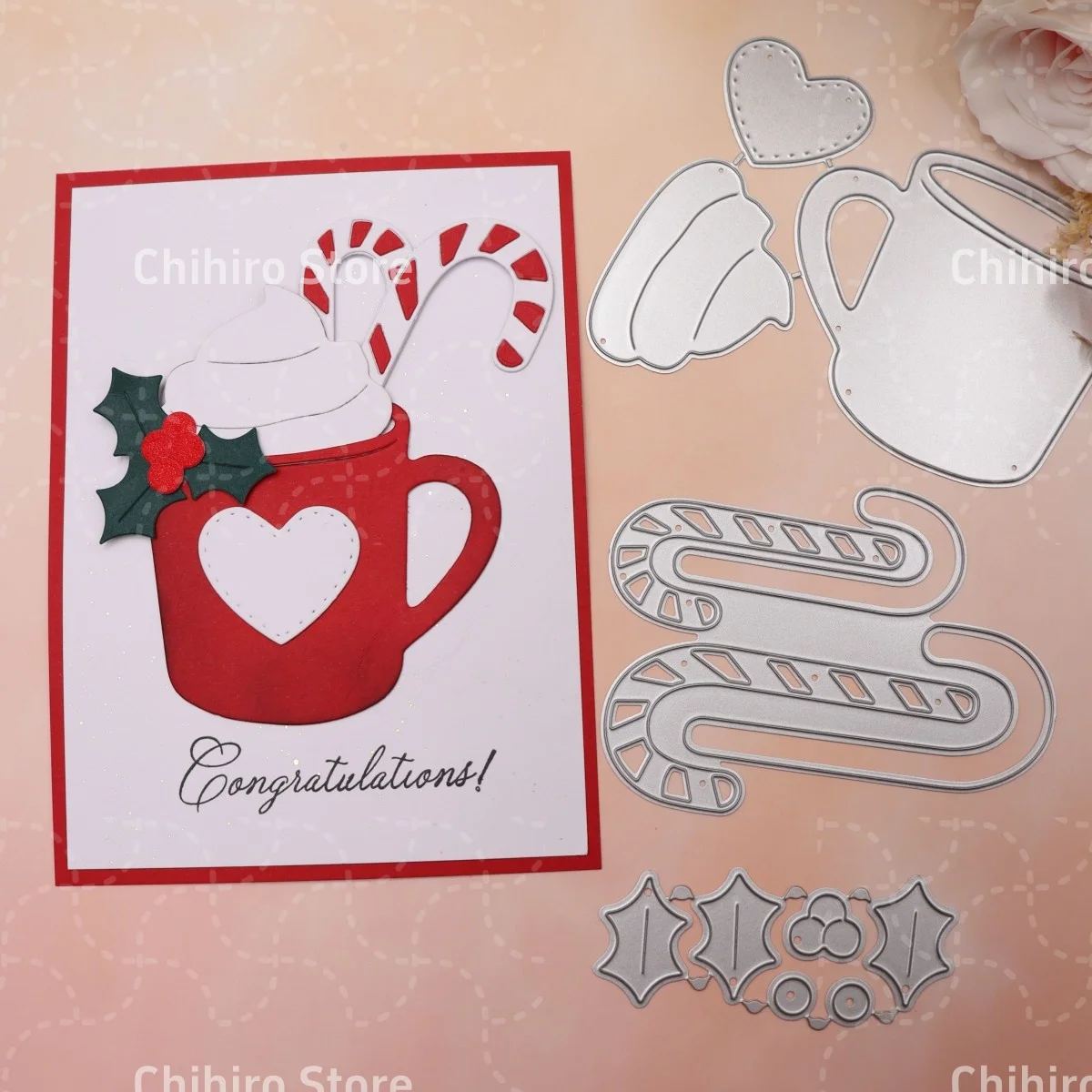 Coffee cups. Crutch candy. Metal Cutting Dies Stencils for DIY Scrapbooking photo album Decorative Embossing DIY