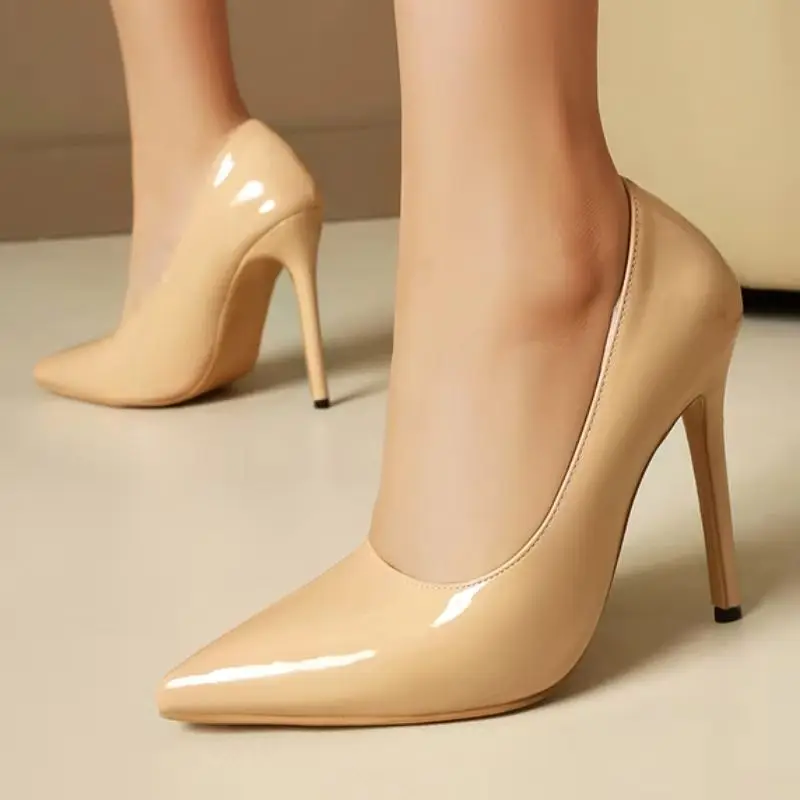 Elegant Women's High Heels Pumps Dress Shoes Big Size 50 Fashion Stilettos Heeled Wedding Party Shoes Lady 2026 Classic