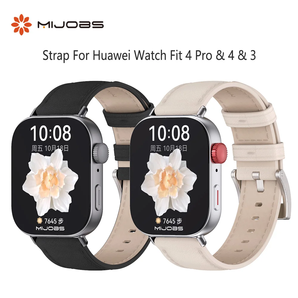 Correa de Cuero para Huawei Watch Fit 5 4 3 4Pro 5Pro, Correa Suave para Huawei Fit 4 Pro, Correa para Reloj Inteligente Huawei Watch Fit 3