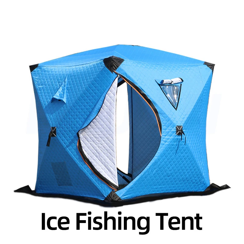 

3-4 People Ice Fishing Tent Winter Fishing With Thickened Cotton Windproof And Cold Proof Three-layer Insulation Folding Tent