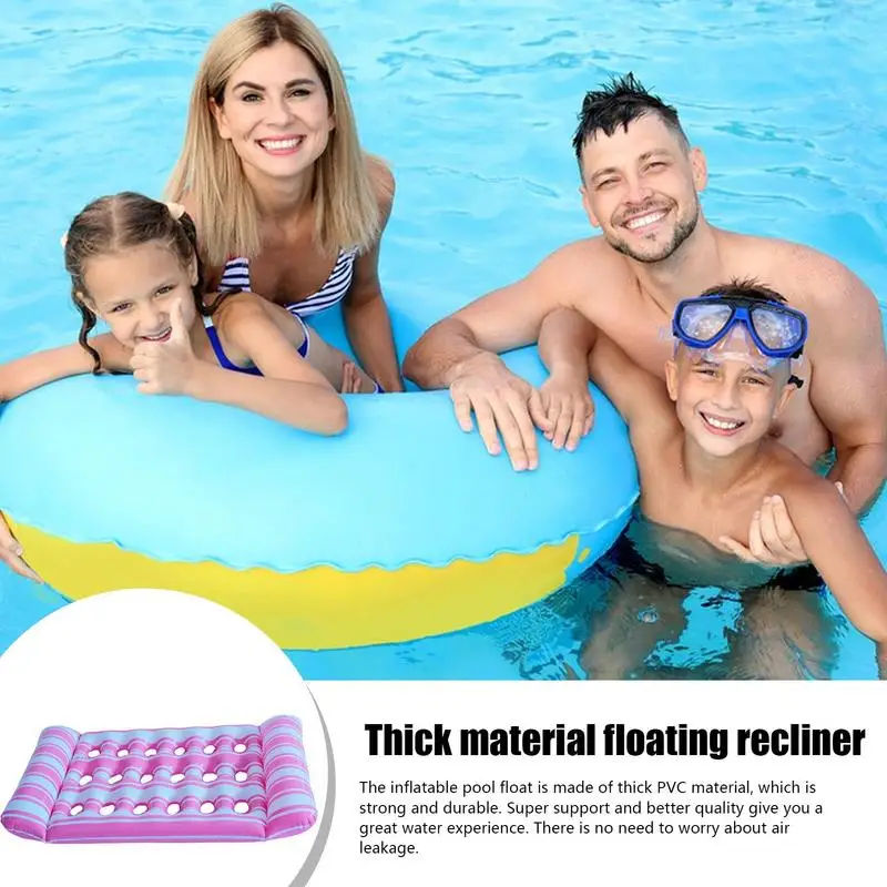 Zwembad Drijft Volwassen Opblaasbare Verdikte Pvc Water Float Voor Zwembad Ergonomisch Ontwerp Floaties Met Sterke Ondersteuning Comfortabel