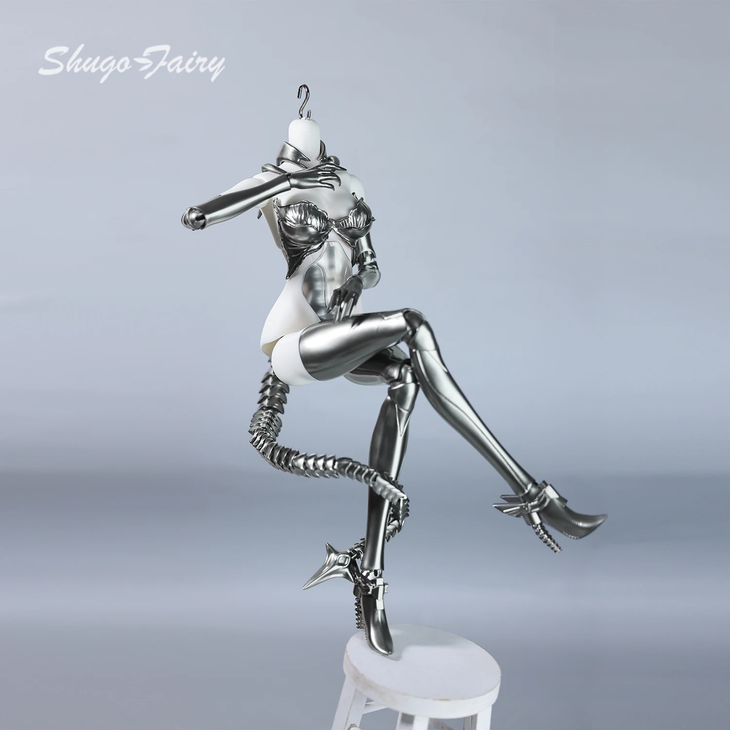 BJD Doll 1/4 Sylvi Fullset E Surreal Cyberpunk Dark Stalker Mecha  Removable Abdomen Resin Figure Magnetic Tail ShugaFairy