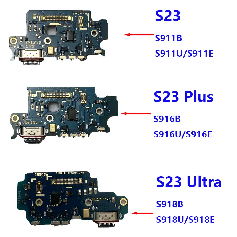 Charging Port Board For Samsung Galaxy S23 Ultra Plus S918U S911B S918E S918B S916B S916E S911E Microphone Pcb Dock  Flex Cable