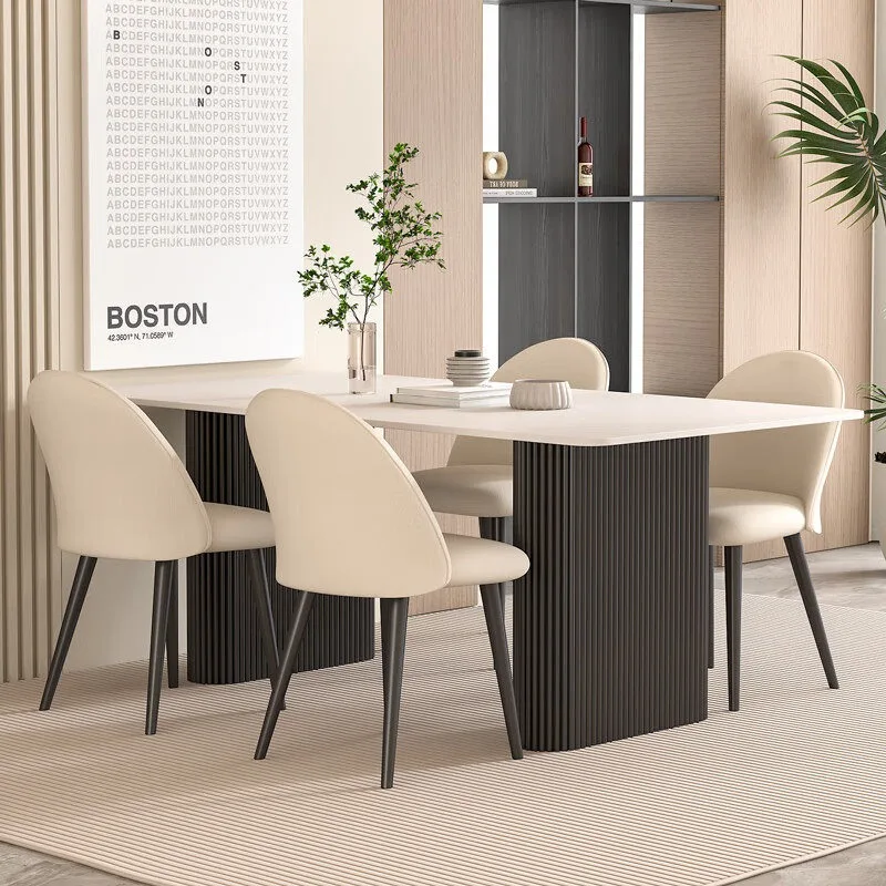 ii-Rectangle Restaurant Dining Table Cheap Aesthetic Modern Luxury Large Dining Table Universal Mesas De Comedor Salon Furniture