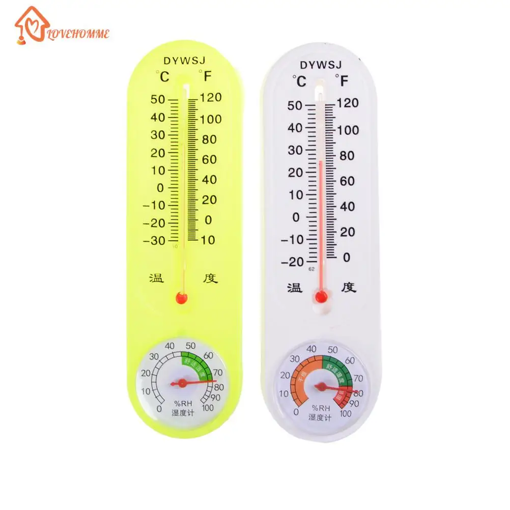 1PC New Green White Indoor Pendant Outdoor Thermometer Home Temporary Mercury Pointer White Hygrometer Hot Sale