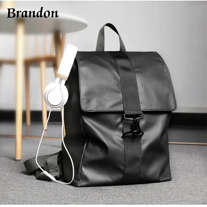 

Stylish and minimalist style suitable for both men and women waterproof travel backpack PU trend student book bag trend