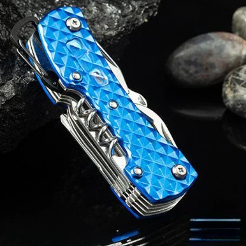 Multifunctional Folding Swiss Army Knife Portable EDC Stainless Steel Pocket Knife Outdoor Camping Emergency Combination Tool