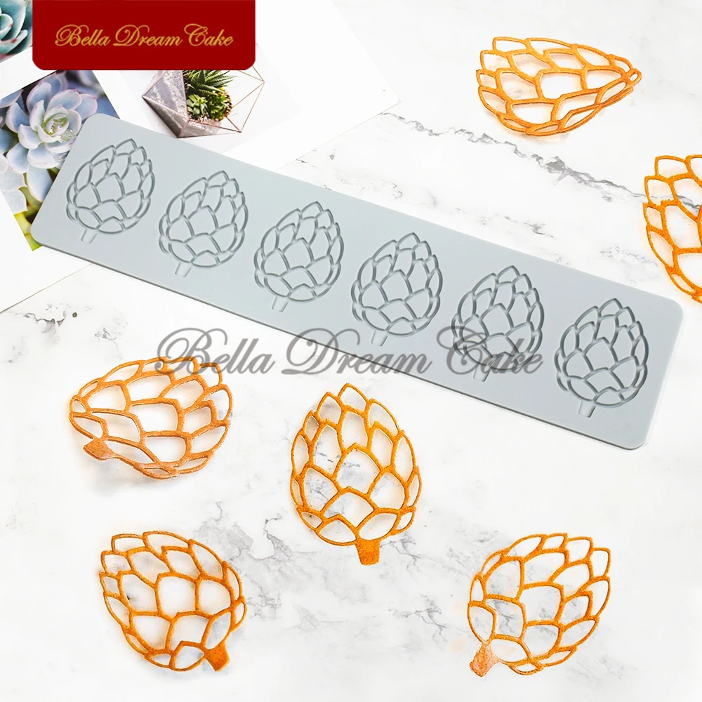 3D Artichoke Design Sugar Lace Mat DIY Cuisine Silicone Pad Chocolate Mould Cake Decorating Tools Kitchen Baking Accessories