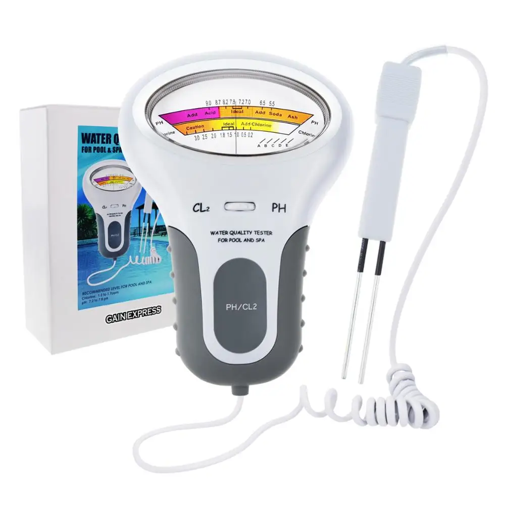 PHM-203 Monitor de agua análisis de calidad PH y cloro libre medidor de nivel Cl2 Monitor de pH piscina Spa