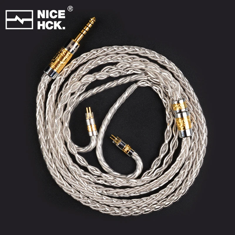 NiceHCK MoonGod HIFI Cable Japan Silver Plated Furukawa Copper Earphone Wire MMCX 2Pin N5005 for Performer8 Blessing3 MK4 IEM