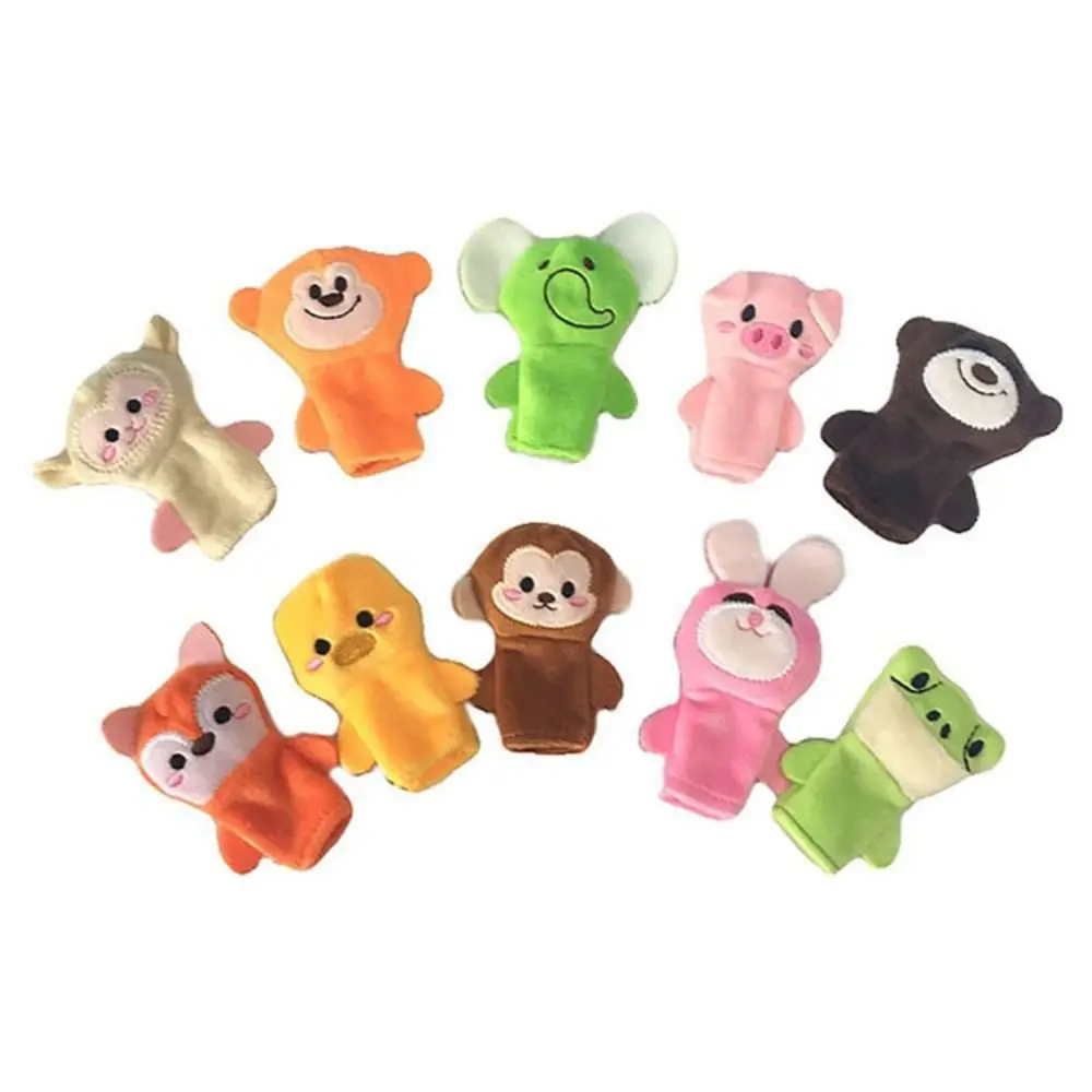 

Interactive Parent-Child Children's Hand Puppet Plush Monkey Finger Puppet Elephant Bear Doll Toys Toddler