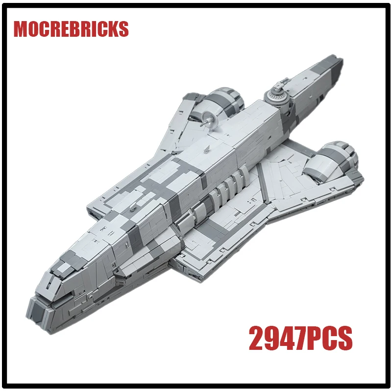 MOC Space War Series GozantiS-Class Assembling Model Transport  Warship Building Blocks High-Tech Brick Toys Children's Puzzle G