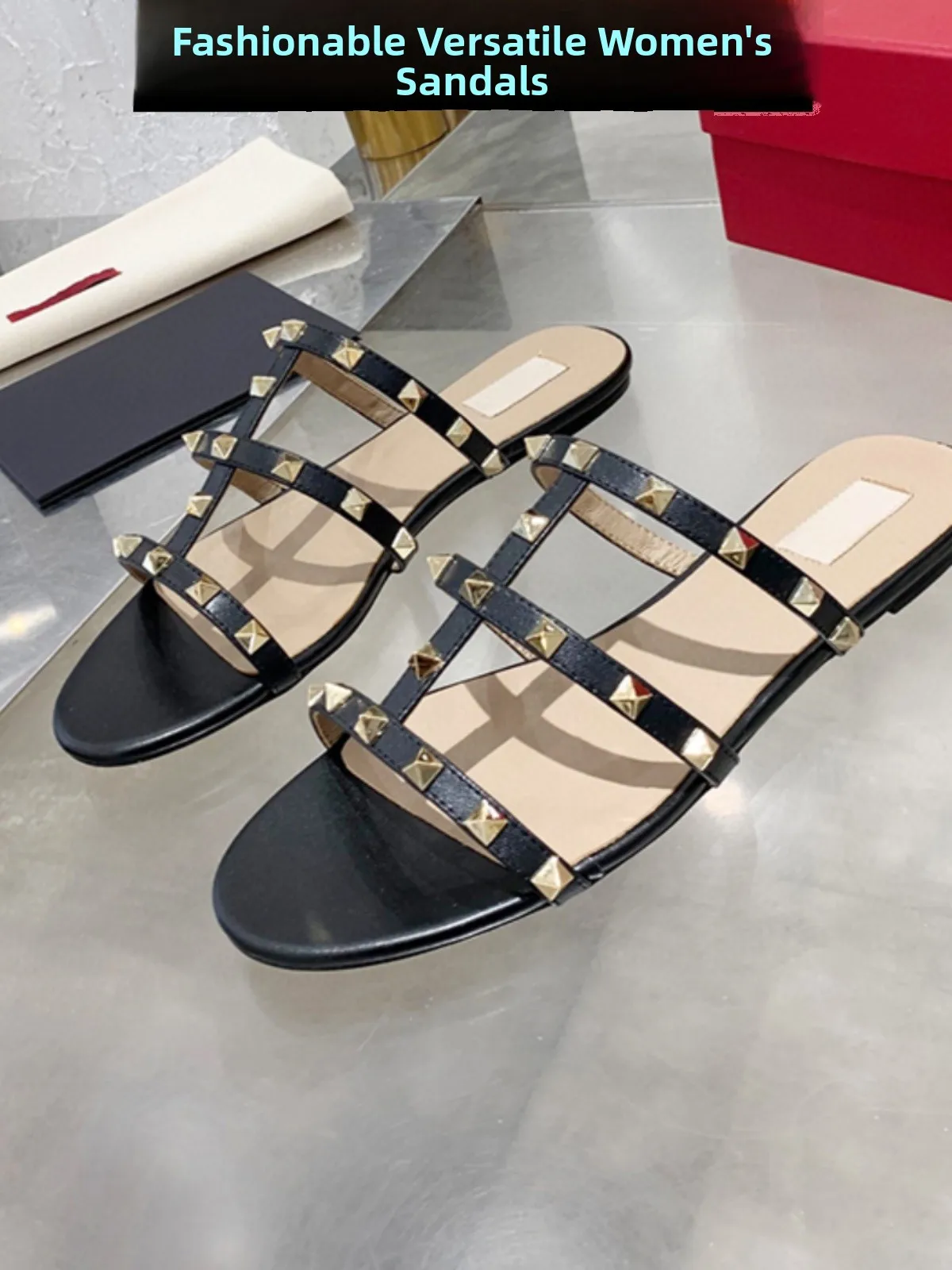 

Summer New Flat Bot Sandals Women's Outdoor Wear Fairy Sle Beach oes Faionable Versatile Open Toe Thi Heel V Home ...