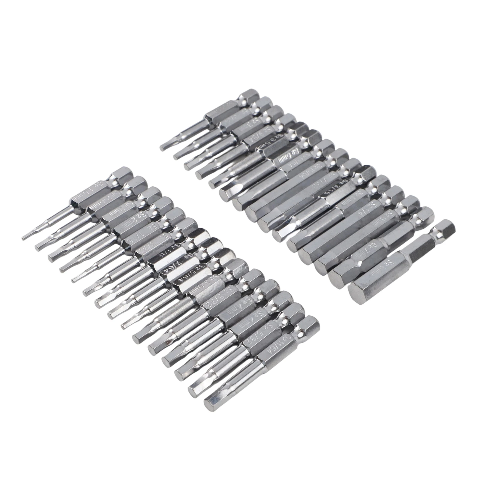 30Pcs 50mm 1/4 Inch Hex Shank Magnetic Screwdriver Bits Set For Power Drill Driver Nut Driver Hand Tools Kit
